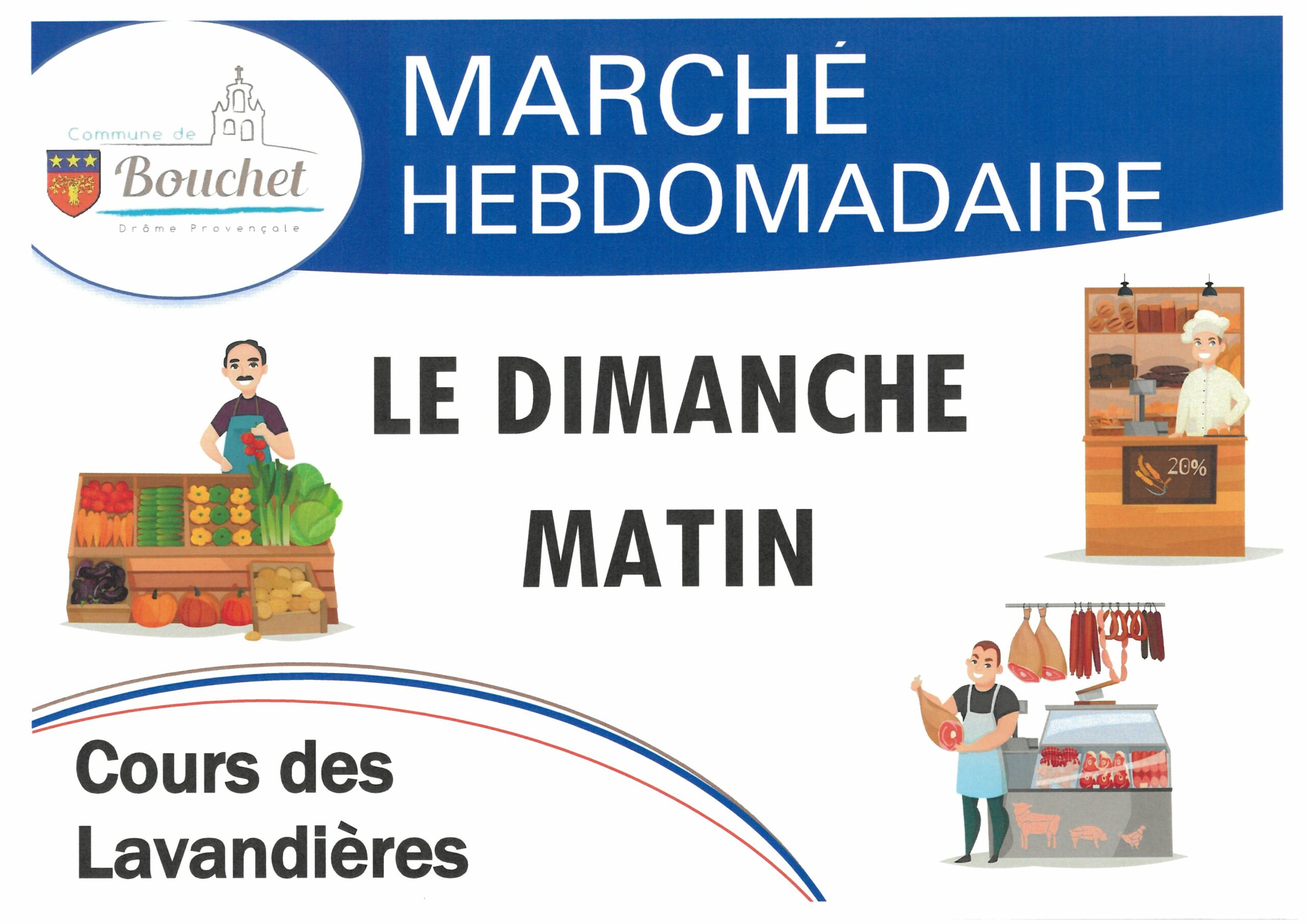Marché hebdomadaire Dimanche 04 mai 2025 sur la Place de l'Abbaye