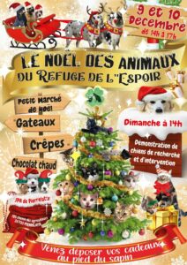 Le Noël des animaux du refuge de l’Espoir 9 et 10 décembre 2023