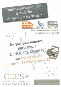 Enquête mobilité CCDSP