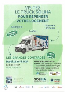 Visitez le Truck Soliha Les Granges Gontardes mardi 16 avril 2024 à 10h