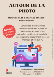 Ateliers Numériques Mercredis 16, 23 avril 2025