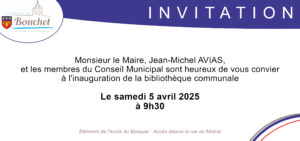 Inauguration de la bibliothèque communale le samedi 05 avril 2025 à 9h30
