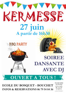 Sou des Ecoles : Kermesse Vendredi 27 juin 2025