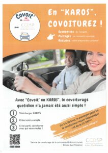 Information CCDSP : Nouveau service de covoiturage  » Covoit’ en Karos »