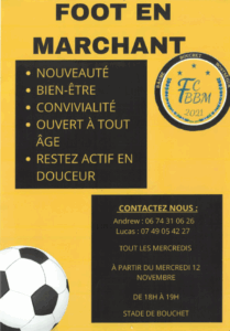 FCBBM – FOOT EN MARCHANT à partir du 12/11/2025