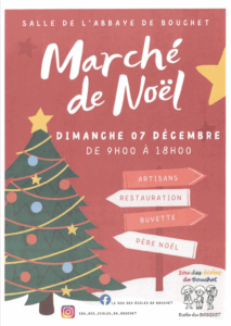 Marché de Noël - Dimanche 7 décembre - Salle de l'Abbaye de 09h00 à 18h00 - organisé par le Sou des Écoles