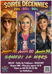 SOIRÉE DÉCENNIES 70's - 80's - 90's