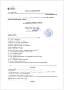 Conseil Municipal le 07 avril 2026