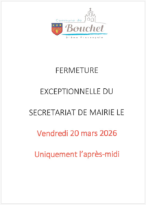 Fermeture exceptionnelle du secrétariat de mairie