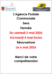 Fermeture agence postale