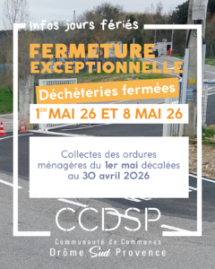 Déchetterie – Infos jours fériés