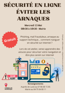Sécurité en ligne – Eviter les arnaques – Ateliers numériques