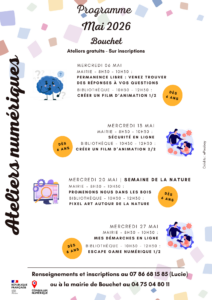 Programme de Mai 2026 - Ateliers numériques