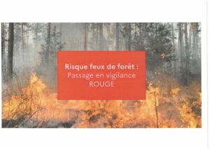 RISQUE FEUX DE FORÊT TRÉS SÉVÈRE